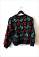 CUTE COLORFUL PSYCHEDELIC CROPPED SWEATER PULLOVER S M