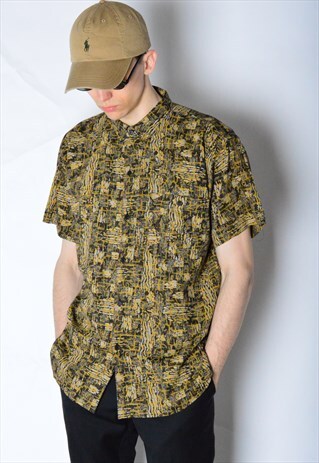 VINTAGE 80S DARK ABSTRACT GRUNGE SHIRT
