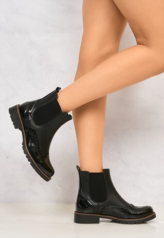 cleated chelsea boot