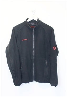 Vintage Mammut full zip up fleece in black. Best fits M