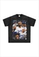 BLACK WASHED KOBE GRAPHIC COTTON FANS T SHIRT TEE