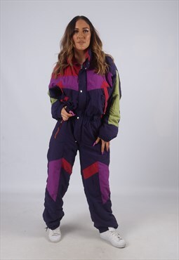 Vintage ETIREL Full Ski Suit Snow Sports UK 16 XL (AKDA)