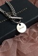 Repurposed Authentic Prada Round tag - Bracelet