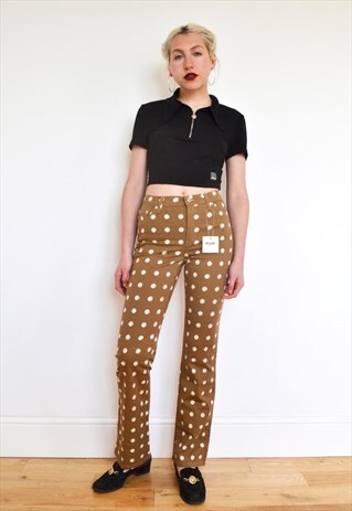 RARE DEADSTOCK BNWT MOSCHINO MONOGRAM BALL PRINT TROUSERS