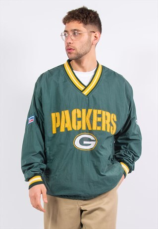 CHAMPION REVERSIBLE WINDBREAKER JACKET GREEN BAY PACKERS