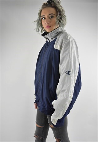 VINTAGE 90S CHAMPION ZIP UP WINDBREAKER/FESTIVAL JACKET