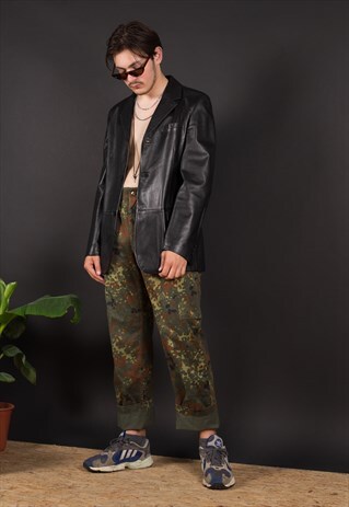 90'S BLACK LEATHER VERSACE JEANS COUTURE JACKET