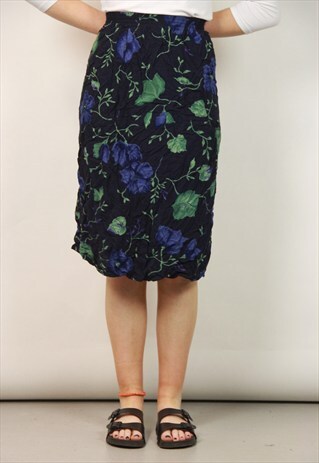 VINTAGE PATTERNED MIDI SKIRT