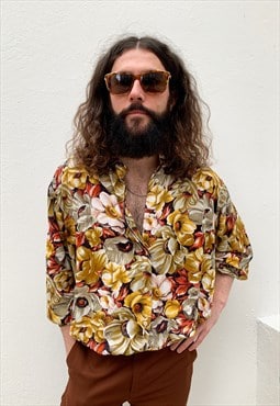 Vintage 70s floral print shirt