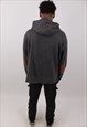 VINTAGE MEN'S POLO RALPH LAUREN GREY PULLOVER HOODIE