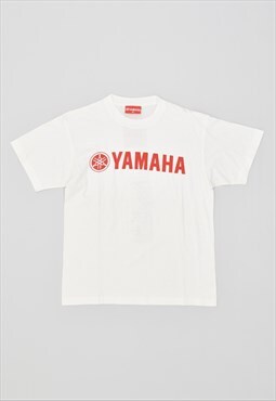 Vintage 00's Y2K Yamaha T-Shirt Top White