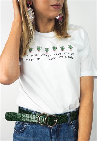 I LOVE MY PLANTS ILLUSTRATED UNISEX T SHIRT