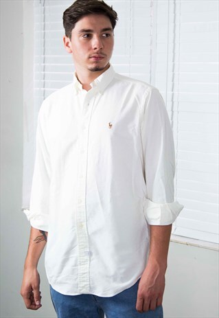 VINTAGE POLO RALPH LAUREN SHIRT LOGO 90S X 11.4