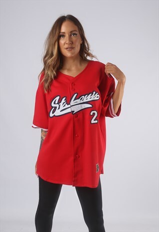 VINTAGE BASEBALL SPORT JERSEY OVERSIZED TOP LONG (GBH)