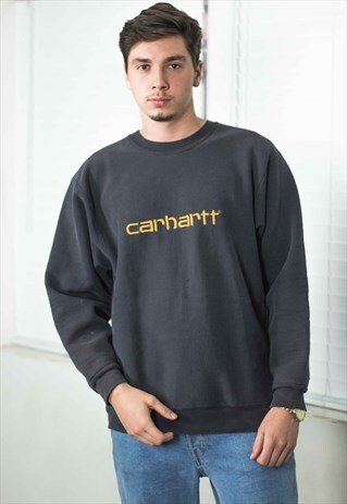 VINTAGE CARHARTT SWEATSHIRT JUMPER LOGO 90S X 22.2