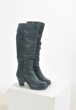 Vintage 90s knee high real leather boots