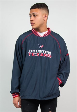 NFL REEBOK WINDBREAKER PULL OVER HOUSTON TEXANS