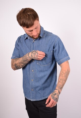 VINTAGE LEVI'S SHIRT STRIPES BLUE