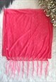 DARK PINK SEMI SHEER DRESS SCARF