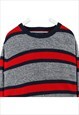VINTAGE 90'S TOMMY HILFIGER JUMPER STRIPED LONG SLEEVE WARM