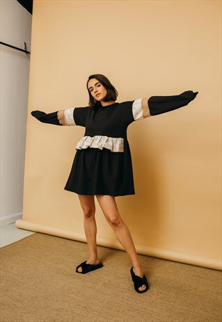 STRIP TEASE FRILL DRESS