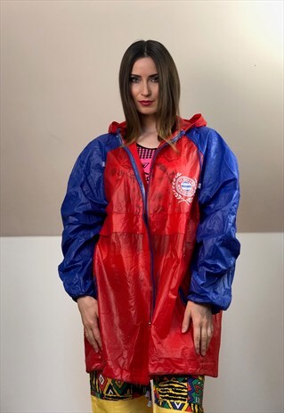 GERMANY 90S BAYERN MUNCHEN WINDBREAKER HOODIE JACKET VINTAGE