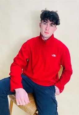 Vintage size XL The North Face Fleece Sweatshirt in Red