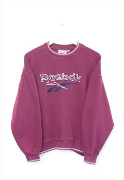 Vintage Women's Reebok sweatshirt in burgundy. Best fits S