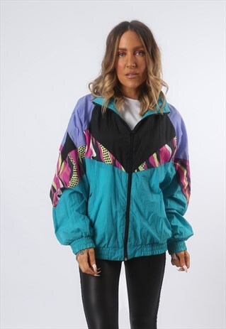 SHELL BOMBER JACKET 90'S PATTERNED OVERSIZED (FDK)