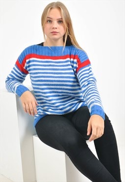 Vintage knitwear striped jumper