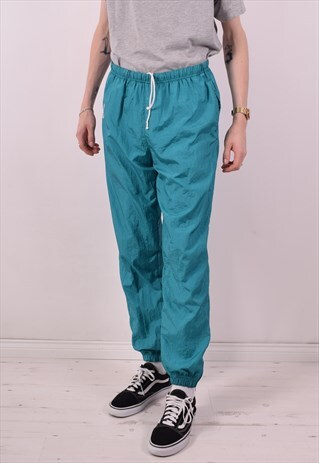 SERGIO TACCHINI MENS VINTAGE TRACKSUIT TROUSERS MEDIUM GREEN