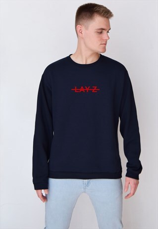 NAVY LAY-Z (RED) SWEATSHIRT
