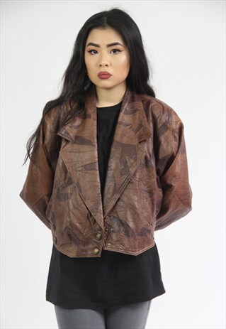 VINTAGE BROWN LEATHER JACKET