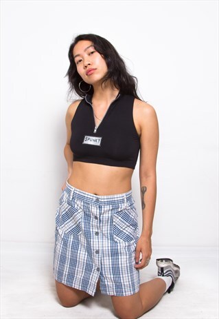 VINTAGE 90S CALVIN KLEIN TARTAN MINI SKIRT ID:8046