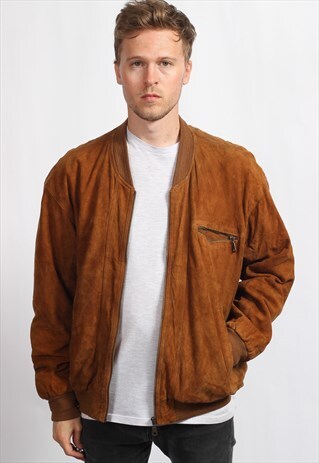 VINTAGE SUEDE BOMBER JACKET