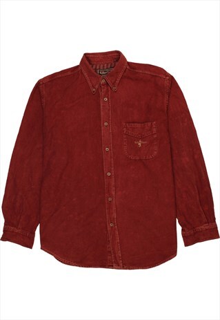 Vintage 90's Marlboro Shirt Corduroy Long Sleeve Button Up