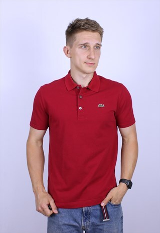 VINTAGE POLO LACOSTE MENS LOGO T-SHIRT TOP