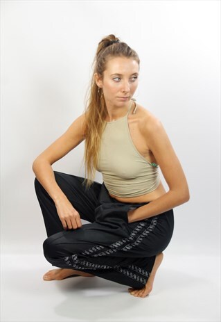 TAPE TRACK PANTS / 90S ASICS PANTS / BLACK