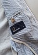 MEN'S FRED PERRY STRIPED HARRINGTON JACKET BLUE SIZE SMALL