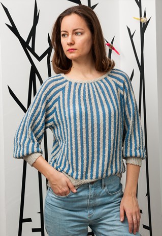 VERTICAL STRIPES 80S KNIT JUMPER