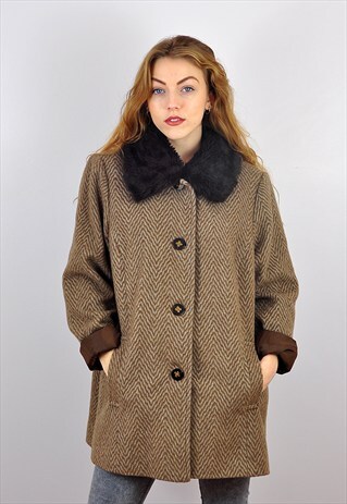 VINTAGE 1990S WOOL MIX COAT