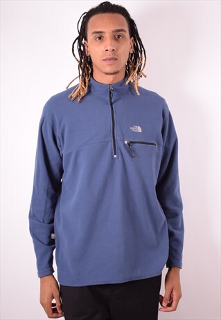 THE NORTH FACE MENS VINTAGE FLEECE JUMPER XL BLUE 90S