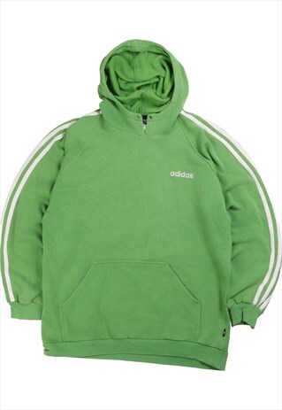 Vintage  Adidas Hoodie Spellout Heavyweight Pullover Green
