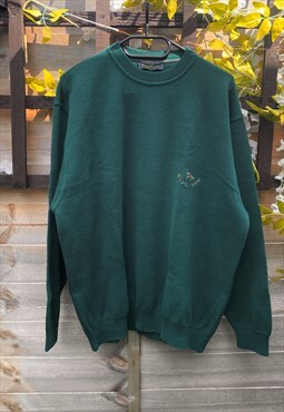 Vintage explorer 1990s green knit wool jumper XL