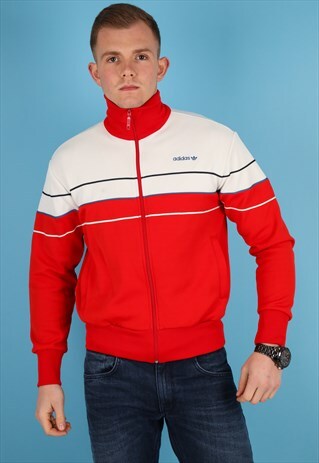 VINTAGE ADIDAS TRACK JACKET IN RED NJ807