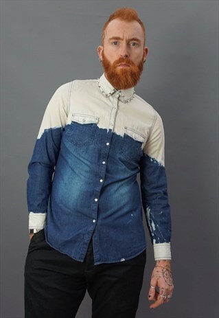 CUSTOMISED VINTAGE DENIM SHIRT