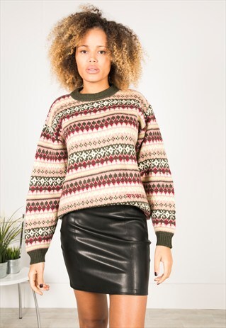 VINTAGE 80S CASUAL KNIT JUMPER / R0458