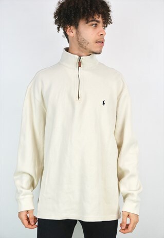 VINTAGE 90'S POLO RALPH LAUREN 1/4 ZIP SWEATSHIRT