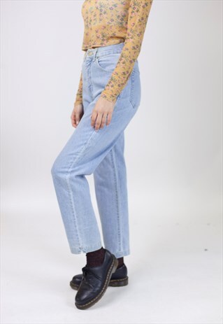 VINTAGE 90S CUTE ANGELS BLUE DENIM JEANS