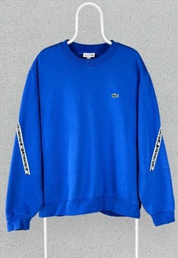 Lacoste Blue Sweatshirt Pullover Classic Fit Mens XXL 7